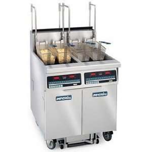  Range IFSSP250C BL 2 Space Saver 50lb Fryers With Built In Filter 
