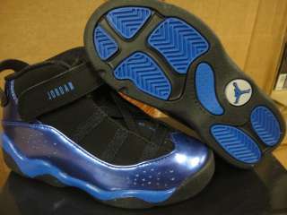 Nike Jordan 6 Rings Black Blue Shoes Infant Toddler 6  
