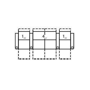  Palliser Autobahn Straight Row of 4 Seats with Loveseat 