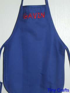 Personalized Childs Apron   YOU Choose colors and font  