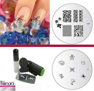 Konad Nail Art Image Plate M1+M57 +Mini Stamp Kit  