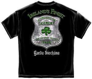 IRELANDS FINEST POLICE OFFICER LAW ENFORCEMENT GARDA SIOCHANA T SHIRT 