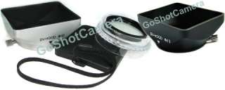 Rectangular 43mm lens hood + UV filter + cap for Digital Video DV 
