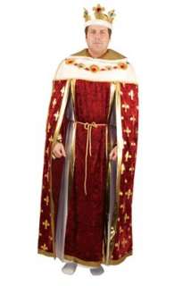    Deluxe Red Wine Kings Robe Adult Halloween Costume Clothing