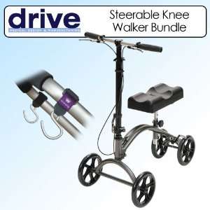  Drive Medical DV8 790 Steerable Knee Walker Bundle With 2 