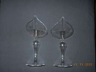 Calla Lilly Glass Candle Holder 9 Set Of Two  