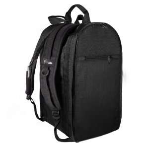  Gym Locker Organizer Backpack WITH Hanging Cosmetic Bag Solid Black