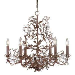 Laura Ashley HFRY0363 Freya 3 Light Mini Chandelier, Weathered Cognac