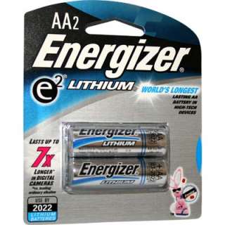 Energizer e2 AA 1.5V Lithium Batteries L91 BP2 2pk NEW  