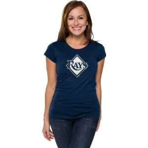  Tampa Bay Rays Womens Primary Logo Fashion Cap Sleeve Tee 