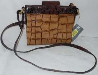BRAHMIN Leather Mojito Brown Eros Crossbody Bag Purse NWT B15517BW 