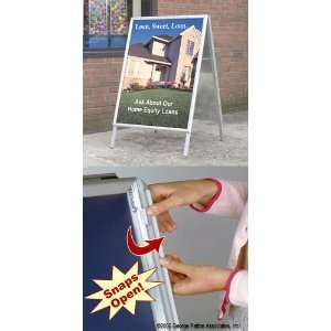  Aluminum A Frame Sign With Snap Open Edging, Holds 22 by 