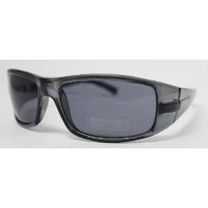 Kenneth Cole Reaction Graphite Grey Plastic Wrap Sunglass, Solid Smoke 