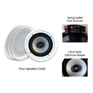   iC8 4PKG (4) 180 Watt 8 In Wall/Ceiling Home Speakers Electronics