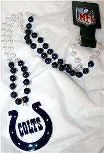 Indianapolis Colts Mardi Gras Beads Necklace NFL Peyton  