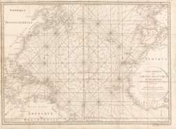 1792 map Nautical charts, North Atlantic Ocean  