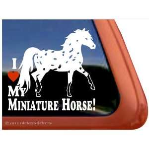  I Love My Miniature Horse Appaloosa Vinyl Window Decal 