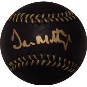  Don Mattingly Autographed Black Leather Baseball Sports 