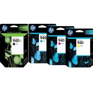 HP 940xl Black, Regular Capacity Cyan, Magenta, Yellow by HP