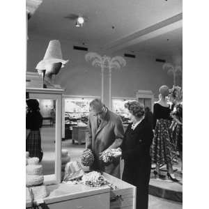  Man Shopping in the Womens Hat Department of Saks Fifth Ave 