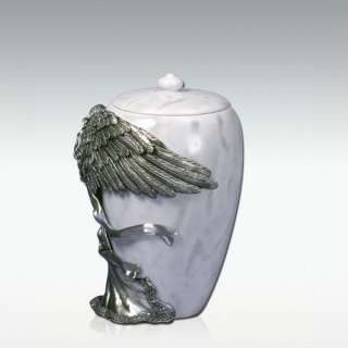 Angels Embrace Medium Stone Cremation Urn   
