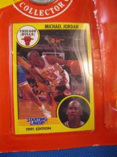 Starting Lineup 1991 Michael Jordan Jumping FIgurine w/ Collector Coin 