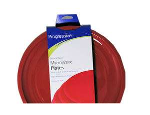   of 4 Progressive Miracle Ware Microwave Plates Red 078915027542  