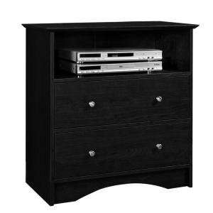  Entertainment Center TV Stand in Black Finish