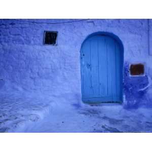 Alleys and Doorways Painted Blue to Repel Insects in the Rif Mountains 