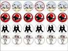 24 x Mixed Karate 1.6 Wafer rice Cup Cake Toppers