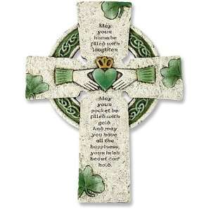  Irish Wall Cross 10 High with Traditional Irish Blessing 