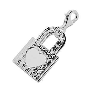  Italian Sterling Silver Double Heart Locket Charm Amoro Jewelry