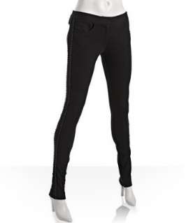 Pencey black stretch crystal detailed leggings  