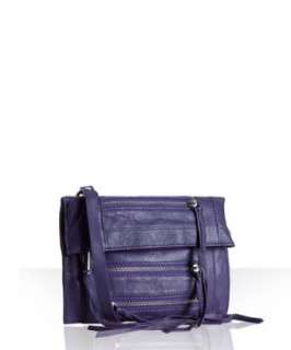 Botkier violet leather Venice crossbody clutch   