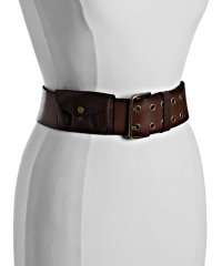  Linea Pelle vintage dark brown leather cargo pocket hip belt 