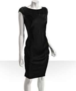 Cynthia Steffe black hammered silk Kate dress   