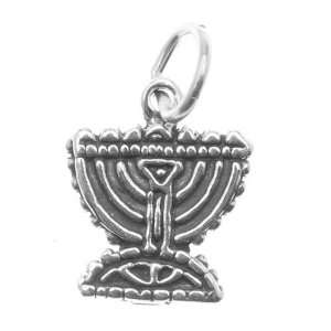  Sterling Silver Jewish Menorah Charm Judaism 13.5x15mm (1 