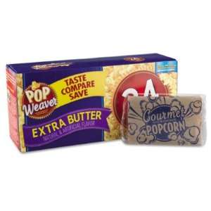  Pop Weaver Microwave Popcorn   Extra Butter Flavor, 24 