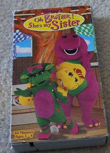 Barney OH Brother Shes My Sister Vintage Movie VHS 98  