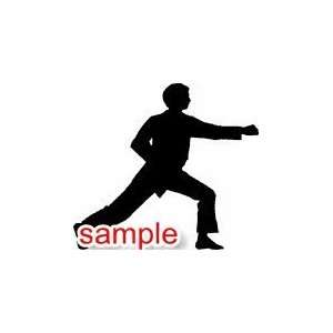 SPORTS KARATE PUNCH 10 WHITE VINYL DECAL STICKER