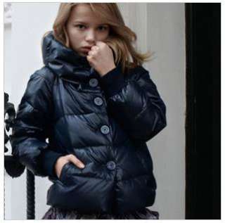 GIRL winter Casual jacky coat navy 50 % feather 50% duvet down 7 8Y M 