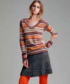 Missoni mint textured wool stripe trim twin sweater set   up 