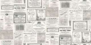 VINTAGE INTERNATIONAL NEWSPAPER WALLPAPER PA5657  