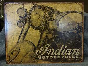 Tin Sign  Indian Motorcycles  Vintage Bike  