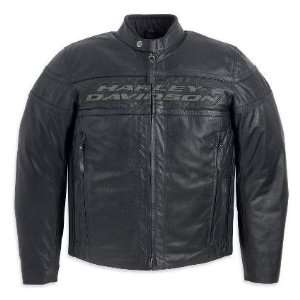 Harley Davidson® Mens Competition III Leather Jacket. Waterproof 
