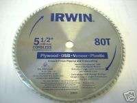 Irwin 5 ½ x 80T Plywood OSB Veneer Saw Blade #21810  