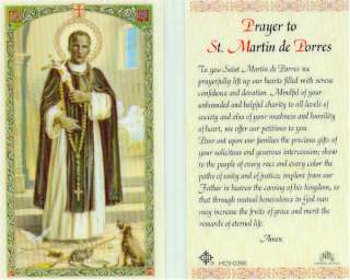 Prayer to St Martin de Porres Unity Justice Holy Card  