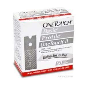  OneTouch Basic Profile Diabetic Test Strips   50 Strips 