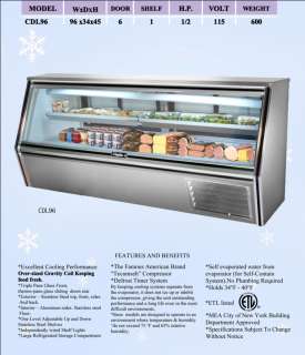 New LEADER Refrigerated Counter Deli Meat Display Case 96  