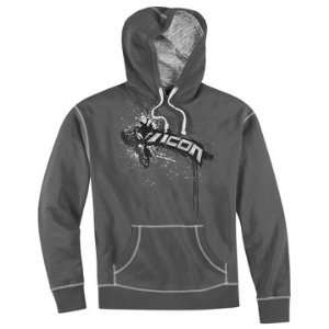  Icon Loft Mens Hoody Sportswear Sweatshirt   Grey / Large 